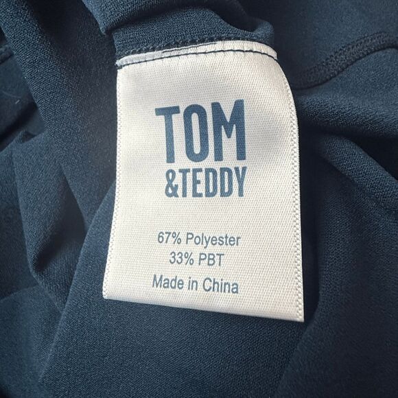 Tom & Teddy Men's Crew Neck UPF 50 Short Sleeve Rush Guard Deep Blue Size XL - Picture 5 of 7